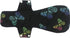 JUTESK 5pcs 14 Inch MUMBABY Overnight Charcoal Bamboo Mama Cloth/Menstrual Pads/Reusable Sanitary Pads (Black
