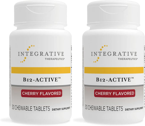 Integrative Therapeutics B-12 Active, Vitamin B12, Supports Nerve Function, Cherry Flavored, 30 Chewable Tablets - 2