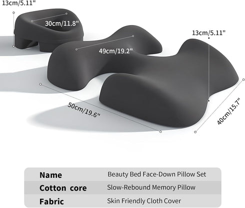 MKXPWMKS Face Down Pillows for Massage Table, Massage Headrest for Bed, Head Cushion and Chest Cushion, BBL Pillow