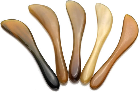 Jovivi Gua Sha Scraping Massage Tool, 100% Hand Made Buffalo Horn GuaSha Board, Pack of 2