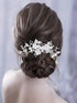 Unicra Flower Bride Wedding Hair Vine, Pearl Bridal Hair Piece for Women and Girls, 9 inches