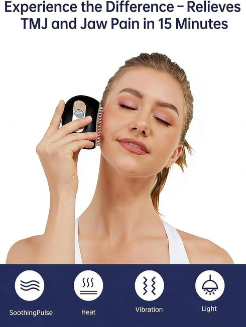 Kinbana TMJ Relief Products Jaw, TMJ Massager with Vibration and Heating, Ergonomic Multi-Needle TMJ Massage Tool
