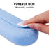 Silicone Makeup Brush Holder Travel Cosmetic Bag, Soft Portable Holder with Anti-Fall Out Magnetic Closure, Blue