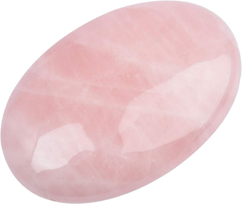 June&Ann Natural Rose Quartz Palm Stones, Healing Gemstone Therapy for Meditation