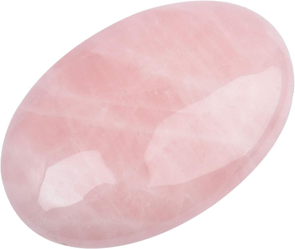 June&Ann Natural Rose Quartz Palm Stones, Healing Gemstone Therapy for Meditation
