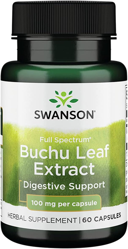 Swanson Full Spectrum Buchu Leaf 4:1 Extract - 100 Milligrams - 60 Capsules