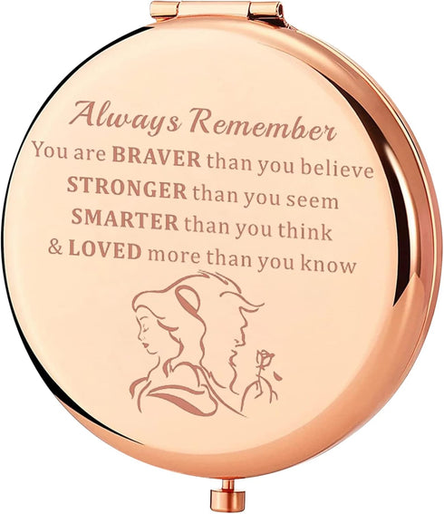 KEYCHIN Beauty Fairy Movie Pocket Mirror - Compact Mirror for Women, Gifts for Girls, Always Remember You are Stronger