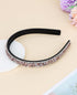 Wecoe Pink Rhinestone Headband, Women Comb Headband with Teeth, Bling Sparkly Non-Slip Hair Accessories