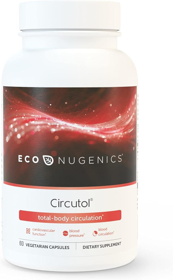 Circutol Blood Pressure Supplement, EcoNugenics - 60 Capsules, Heart Support with Nattokinase