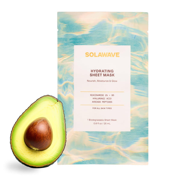 SolaWave Hydrating Sheet Mask, Anti Aging Face Mask with Niacinamide and Hyaluronic Acid
