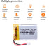 3.7V 502535 500mAh Lithium Polymer Ion Battery Pack, Rechargeable with JST 2.0mm Connector