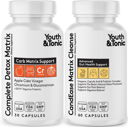 CandEase & Complete Detox Pills | Body Alkalise Restoring Normal Acidity Level & Gut Health Support