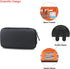 EpiPen Carrying Case, Travel Medicine Kit for 2 Epi Pens, Asthma Inhaler, Allergy Meds Organizer Bag, Black+Orange