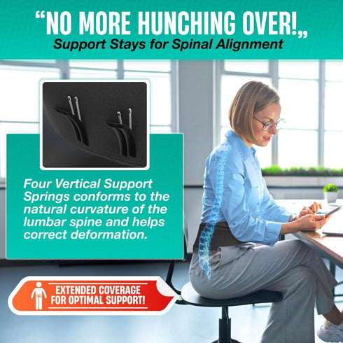 Modvel Back Brace for Men and Women, Lumbar Support Belt for Pain Relief, Herniated Disc, Sciatica