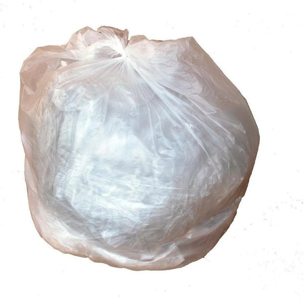 6 Gallon High Density Garbage Bags, Clear, 6 MICRON, 20x22, 100 Bags