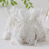 Teensery 3 4" 5.5" Pcs Cotton Drawstring Gift Bags Embroidery Lace Floral Pouches for Christmas Wedding Birthday