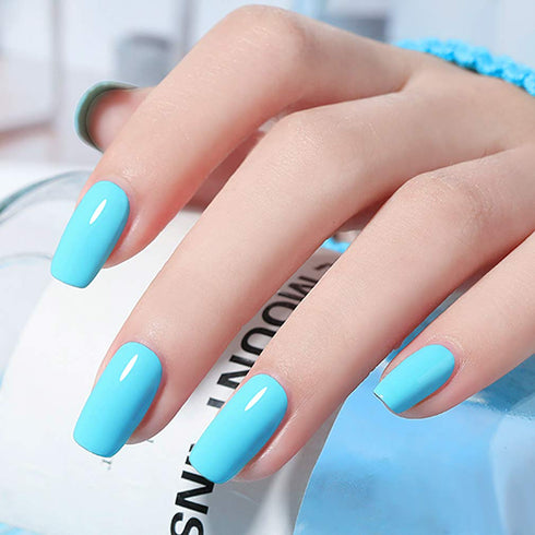 VENALISA 15ml Light Blue Gel Nail Polish, Pastel Color Soak Off UV LED Nail Art Starter DIY at Home