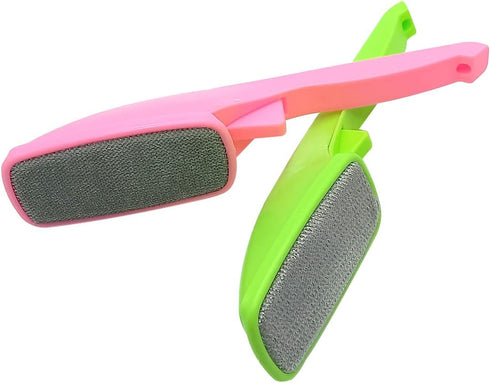 Magic Lint Brush 2Pcs - Fabric and Clothes Cleaner, Pet Hair & Dust Remover with Pop-up Multi-Directional Swivel Head