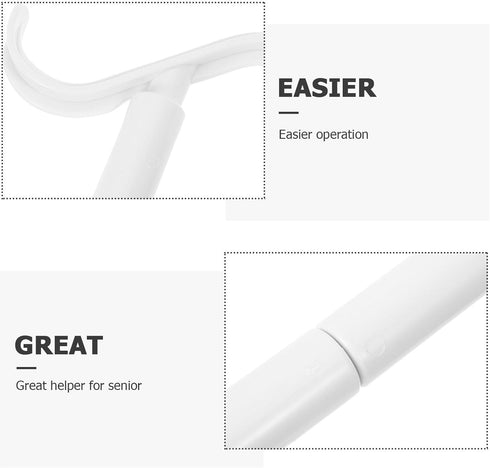 SWETRACE Long Handle Detachable Shoe Horn and Dressing Stick, Multi-use Sock Aid for Elderly and Disabled, Portable