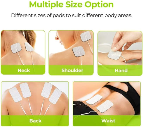 AUVON TENS Unit Replacement Pads Combination Set, 36 Packs Electrodes for TENS Unit, Reusable Pigtail Pads