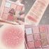 Kayswang 9 Colors Glitter Eyeshadow Palette, Matte High Pigment Color Cream Texture Natural Eye Shadow Powder (Pink)