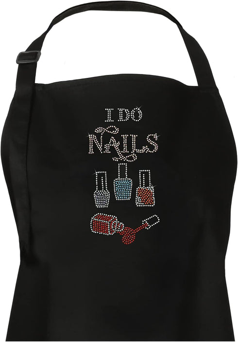 Plum Hill I Do Nails Cute Nail Tech Apron for Women - Salon Cosmetology Apron for Nail Technicians