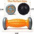 NATURAL CHEMISTREE Set Foot Massage Roller Spikey Ball - for Plantar Fasciitis Relief, Acupressure Trigger Point