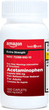 Amazon Basic Care Extra Strength Pain Relief, Acetaminophen Caplets 500 mg, 100 Count