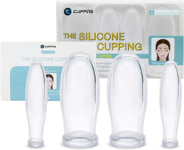 ICUPPING Facial Cupping Therapy Set - Eye and Face Massage Cup Kit for Skin Repair, Fine Lines & Wrinkles