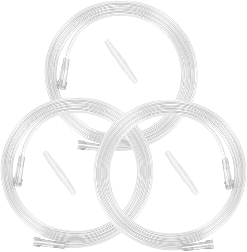 Oxygen Tubing - High Flow Extension Tube, Transparent Crush Resistant with Connectors - 5 Foot - Pack of 3 Tubes
