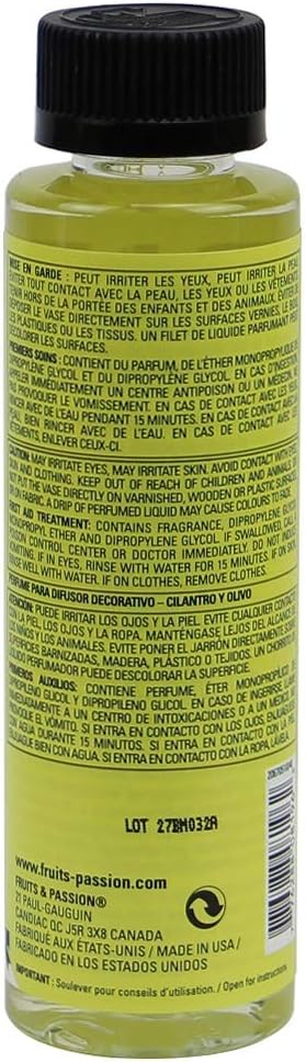 Set, 68 4.2 oz (125 ml) Fruits & Passion Cucina Diffuser Refill Coriander & Olive Tree, Liquid Home Fragrance Refill
