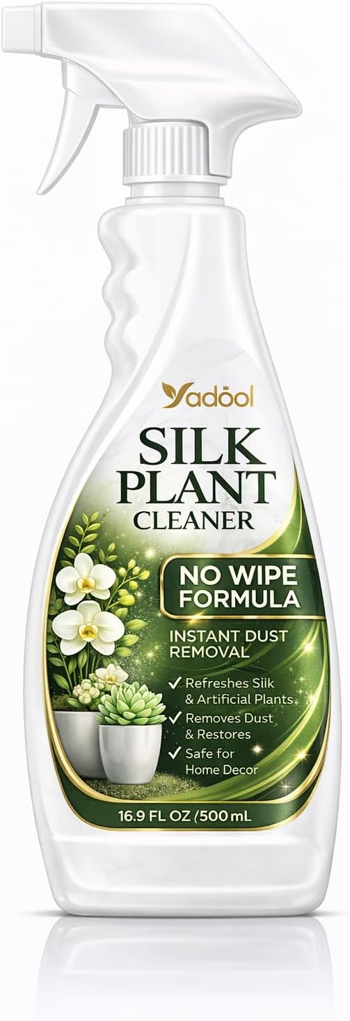 Silk Plant Cleaner Spray No Wipe, Artificial Plant Cleaner Cleaner, Removes Dust
