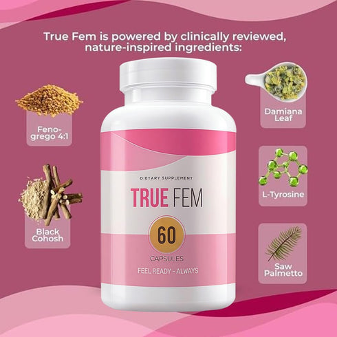 TRUE FEM 13-in-1 13-in-1 Vitamin Truefem Capsules Vegan, Non-GMO Botanical Blend for Womens Daily Balance