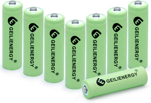 AA Ni-MH 600mAh 1.2V Rechargeable Solar Light Batteries for Outdoor Solar Lamps (8 Pcs)