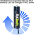 AAA Rechargeable Battery USB C 1.5V 1200mWh High Capacity, 6-Pack with USB C Port Cable