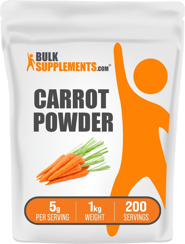 BulkSupplements.com Carrot Powder - Beta Carotene Vitamin A Supplement, Dried Carrots Powder for Smoothies (1 Kilogram