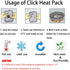 Packs, Reusable Click Instant Heat Pocket Hand Warmers, Snap It Hot/Cold Gel Heating Pad for Adults & Kids, Instant Hot