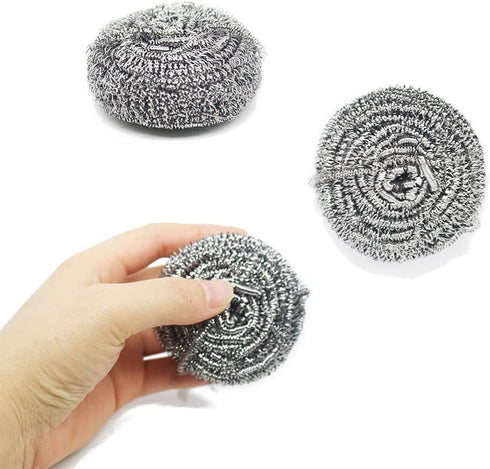 10 Packs Stainless Steel Sponge Scrubber Set, Metal Scouring Pad for Cookware Cleaning