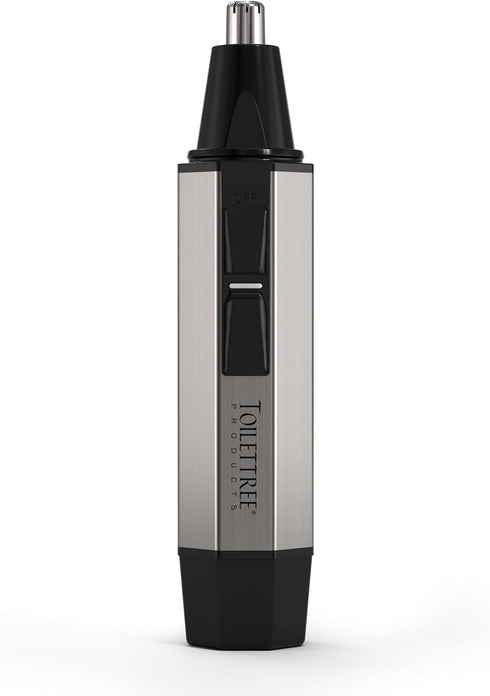 ToiletTree Products Men's Grooming Trimmer - Stainless Steel Nose & Ear Hair Trimmer with LED Light - Heavy-Duty Casing