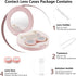 2 Pack Travel Contact Lens Case Kit, Portable Eye Case with Mirror, Remover Tool, Tweezers & Solution Bottle