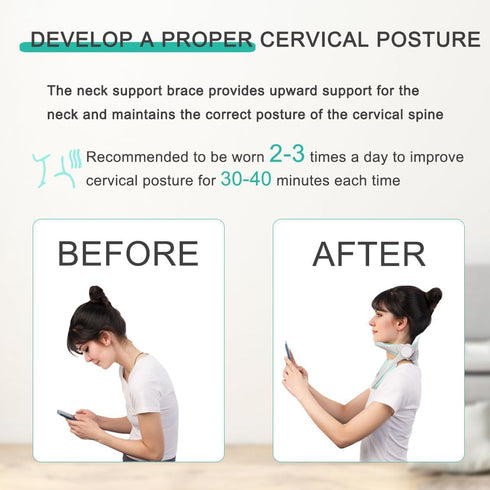Price Xes 360 Neck Brace, Soft Foam Cervical Collar with Adjustable Chin Support, Cervical Neck Brace for Forward Head