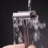 WEISHI Butterfly Open Double Edge Safety Razor for Men - Nostalgic Long Handle with 5 Stainless Blades