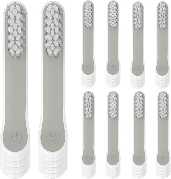 Toothbrush Replacement Heads for Quip Electric Toothbrush, 10 Pack Soft Bristles, White