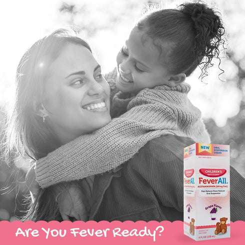 Feverall Liquid Oral Children Fever Reducer/Pain Reliever, 4 oz., Grape