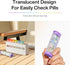 Set 2 7 Black/White Weekly Pill Organizer Times a Day - Am Pm Pill Box Day, Large Twice Medicine Pill Case for Daily