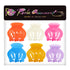 RC ROCHE ORNAMENT 6 Pcs Medium Jelly Candy Multicolor Hair Pumpkin Interlocking Teeth Claw Clip for Women