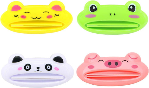 SAISN Toothpaste Squeezers with Cute Cartoon Animal Pattern Tube Squeezers for Multiple Purposes
