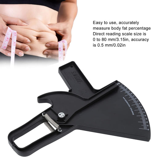 Body Fat Caliper, Professional Double Spring Skinfold Calipers, Body Fat Tape Measure Tool for BMI