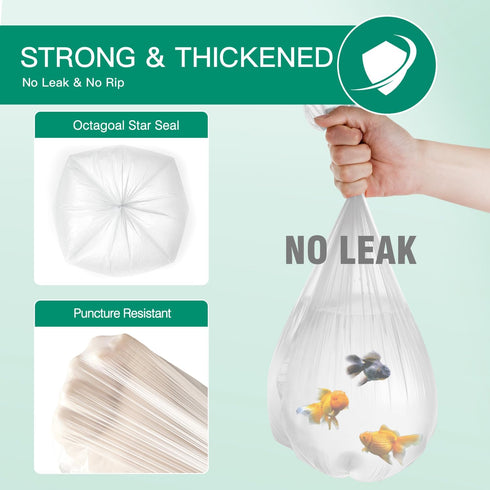 JOYEUX Small Trash Bags, 1.2 Gallon, 90 Count, Mini Garbage Bags for Bathroom, Home Office Trash Can Liners