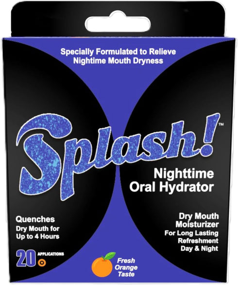 Splash - Oral Hydrator, Orange Refreshment for Dry Mouth Symptoms, Moisturizes for up to 4 Hours (20 Count)